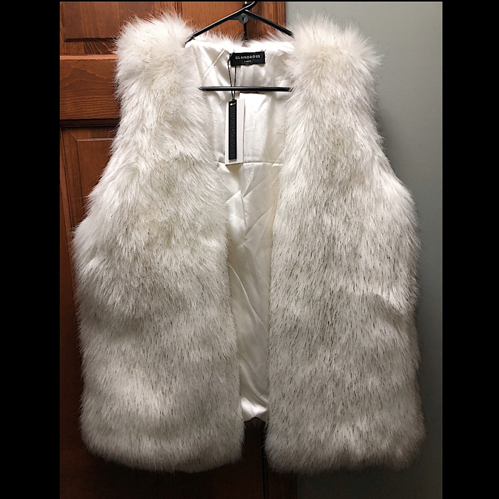 Glamorous White Fur Vest